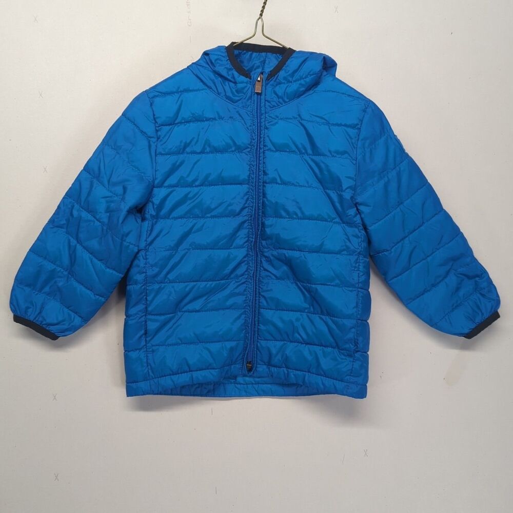 Baby Gap 3T Lightweight Hooded Puffer Jacket Electric Blue 3 Years